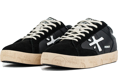 Premiata Steven Black Cream